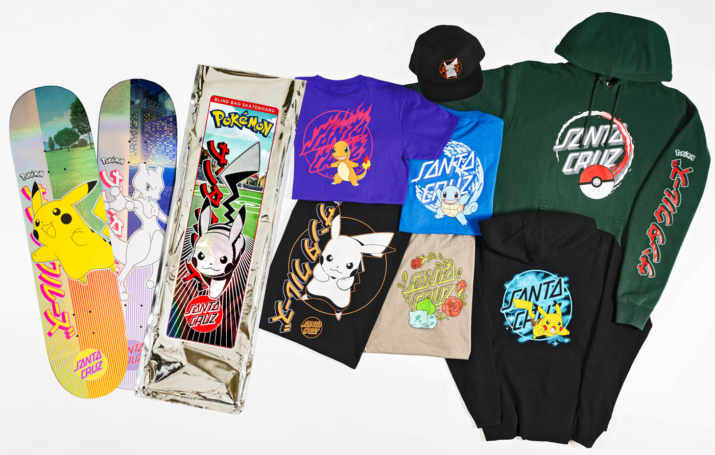 Pokémon & Santa Cruz Skateboards Apparel